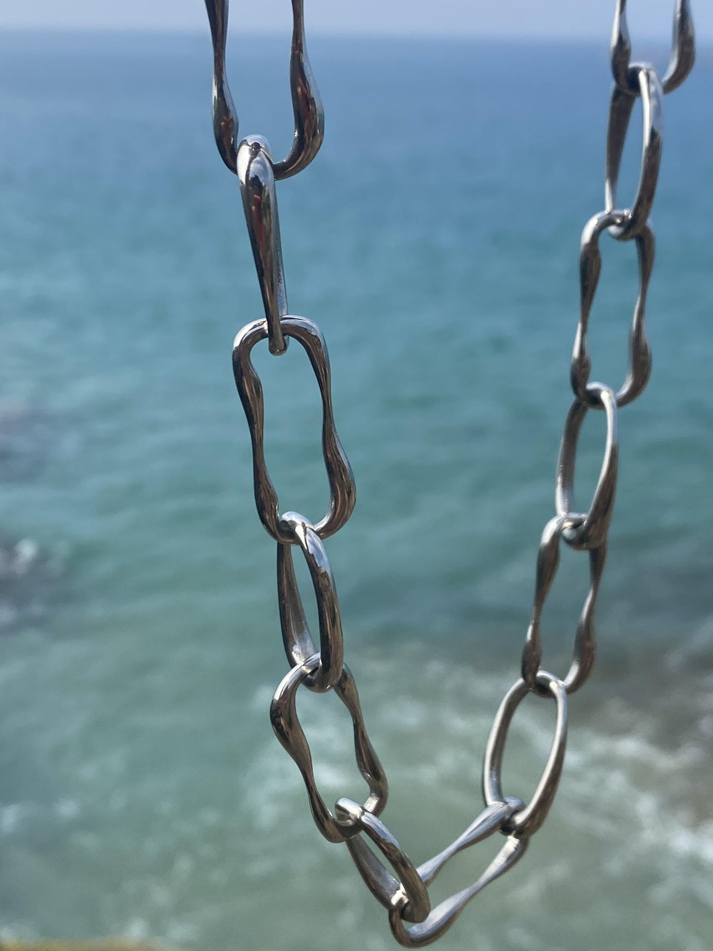 Stainless Steel Organic Chains Necklace