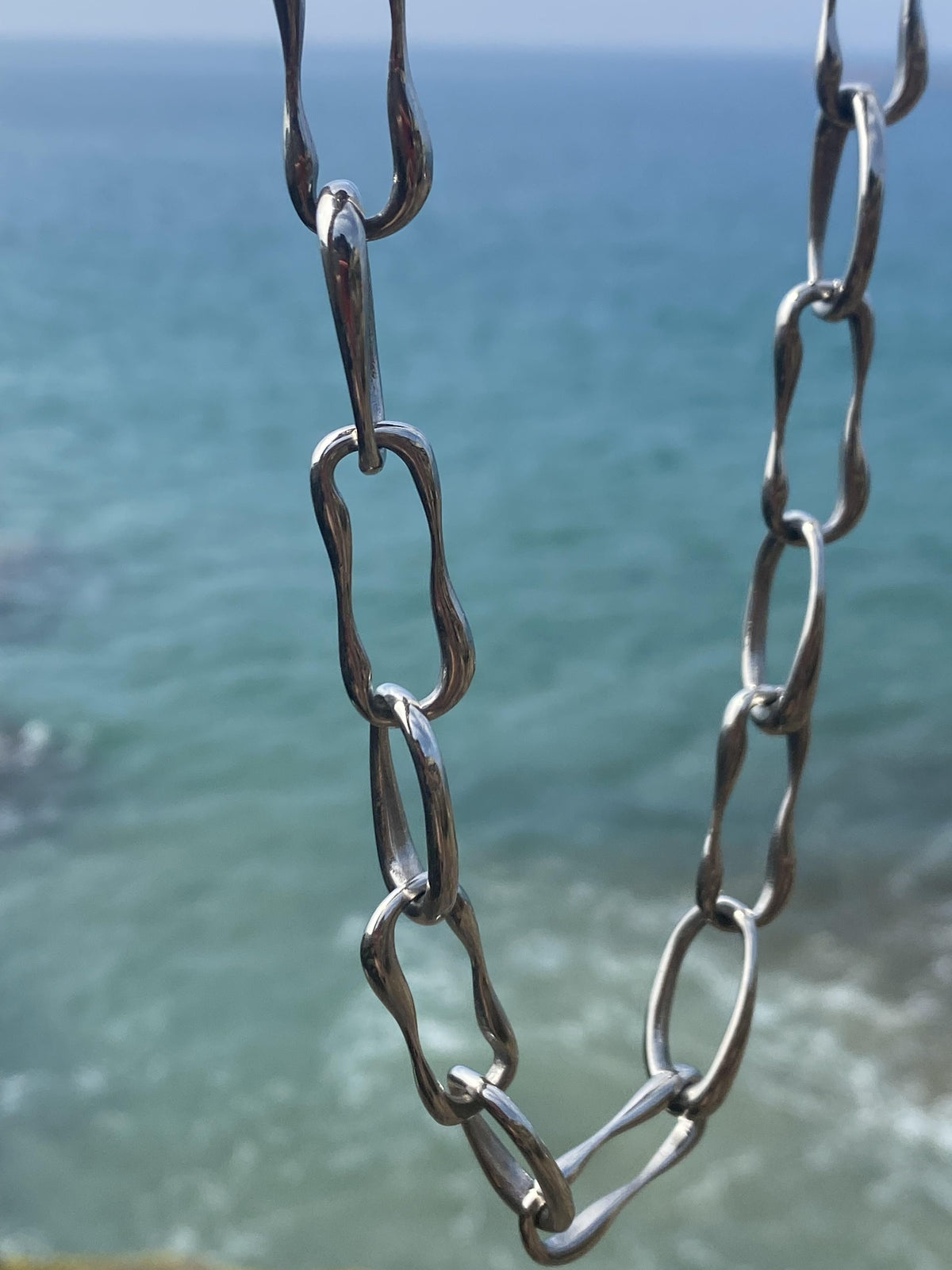 Stainless Steel Organic Chains Necklace