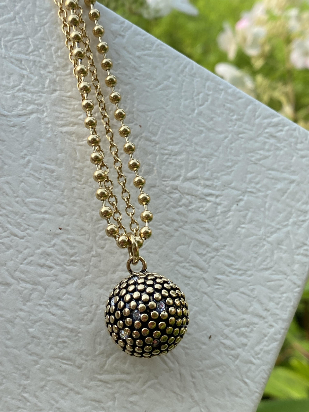 Honeycomb Long Necklace Stainless Steel