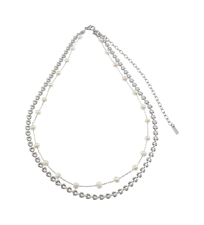 Stainless Steel Pearl Necklace
