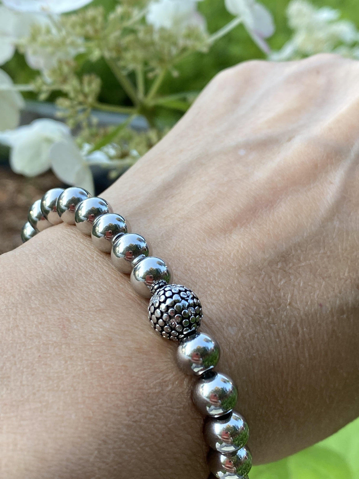 Honeycomb Statement Bracelet Stainless Steel