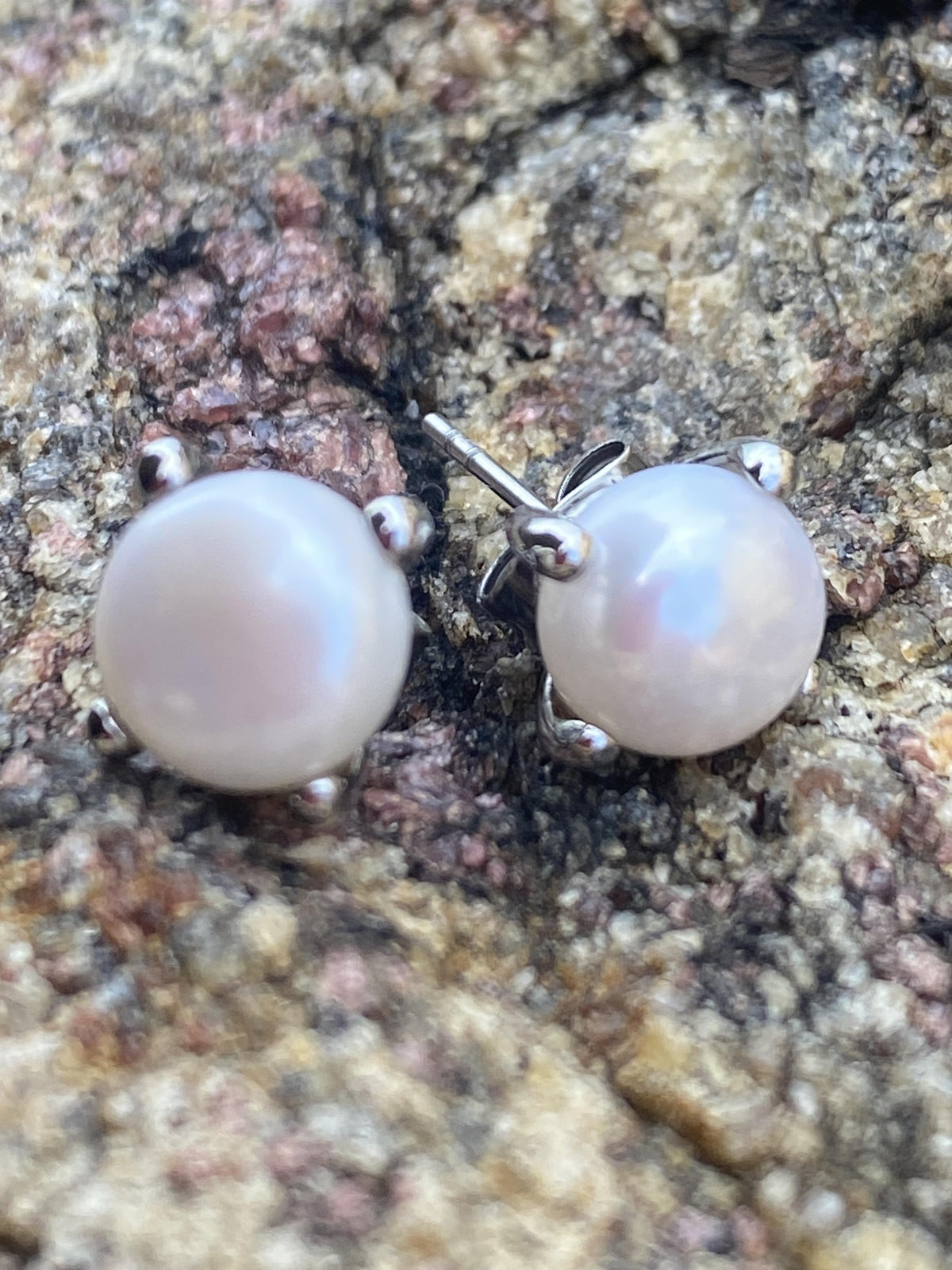 Stainless Steel Pearl Earrings