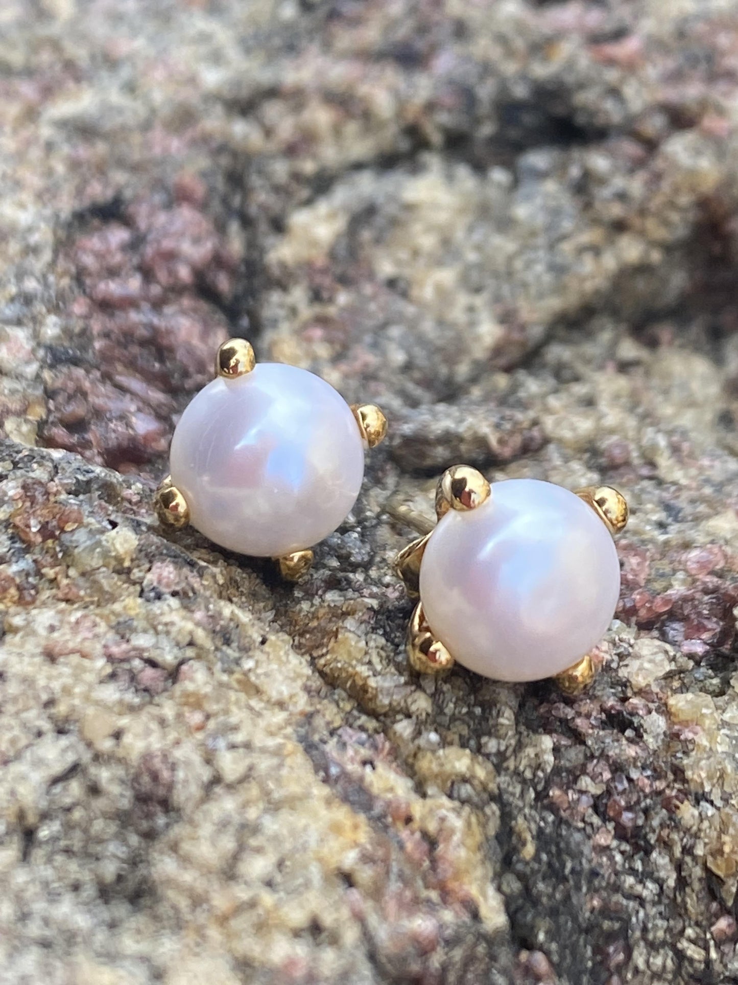 Stainless Steel Pearl Earrings