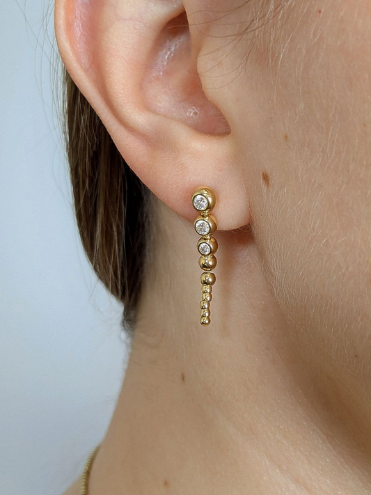 Gradient Earrings Stud Stainless Steel