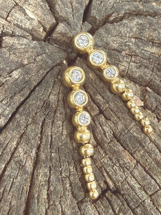 Gradient Earrings Stud Stainless Steel