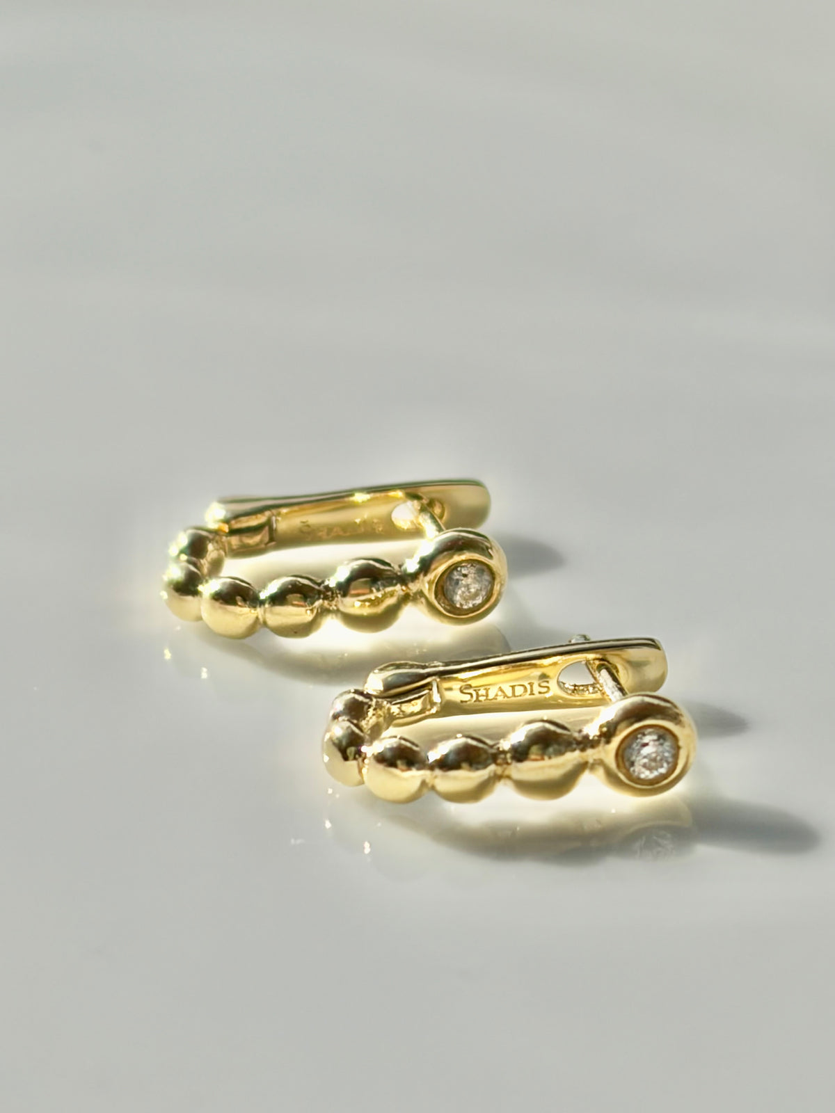 Stainless Steel Gold plating Earrings with Cubic Zirconia