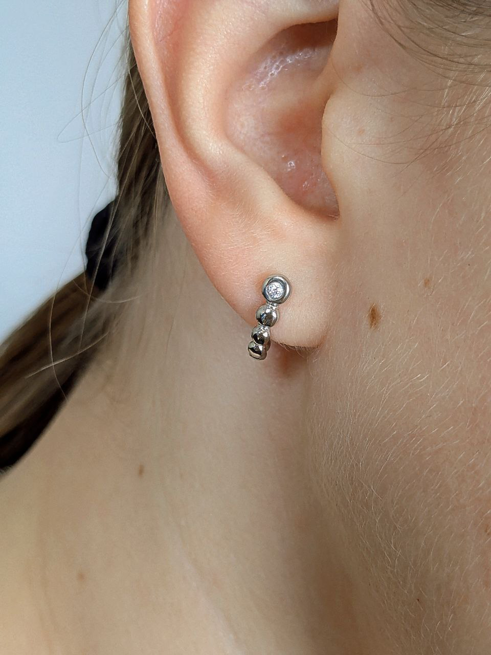 Stainless Steel Earrings with Cubic Zirconia