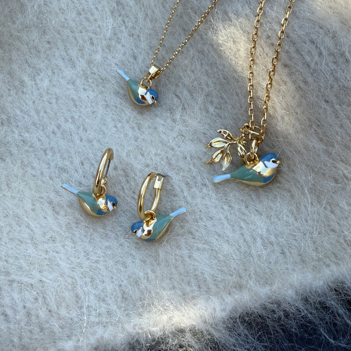 Blue Tit Earrings