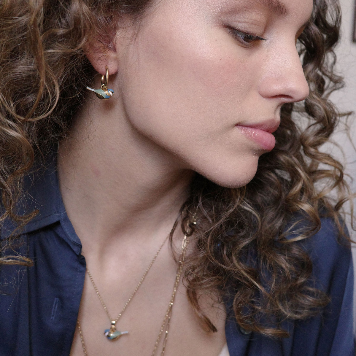 Blue Tit Earrings