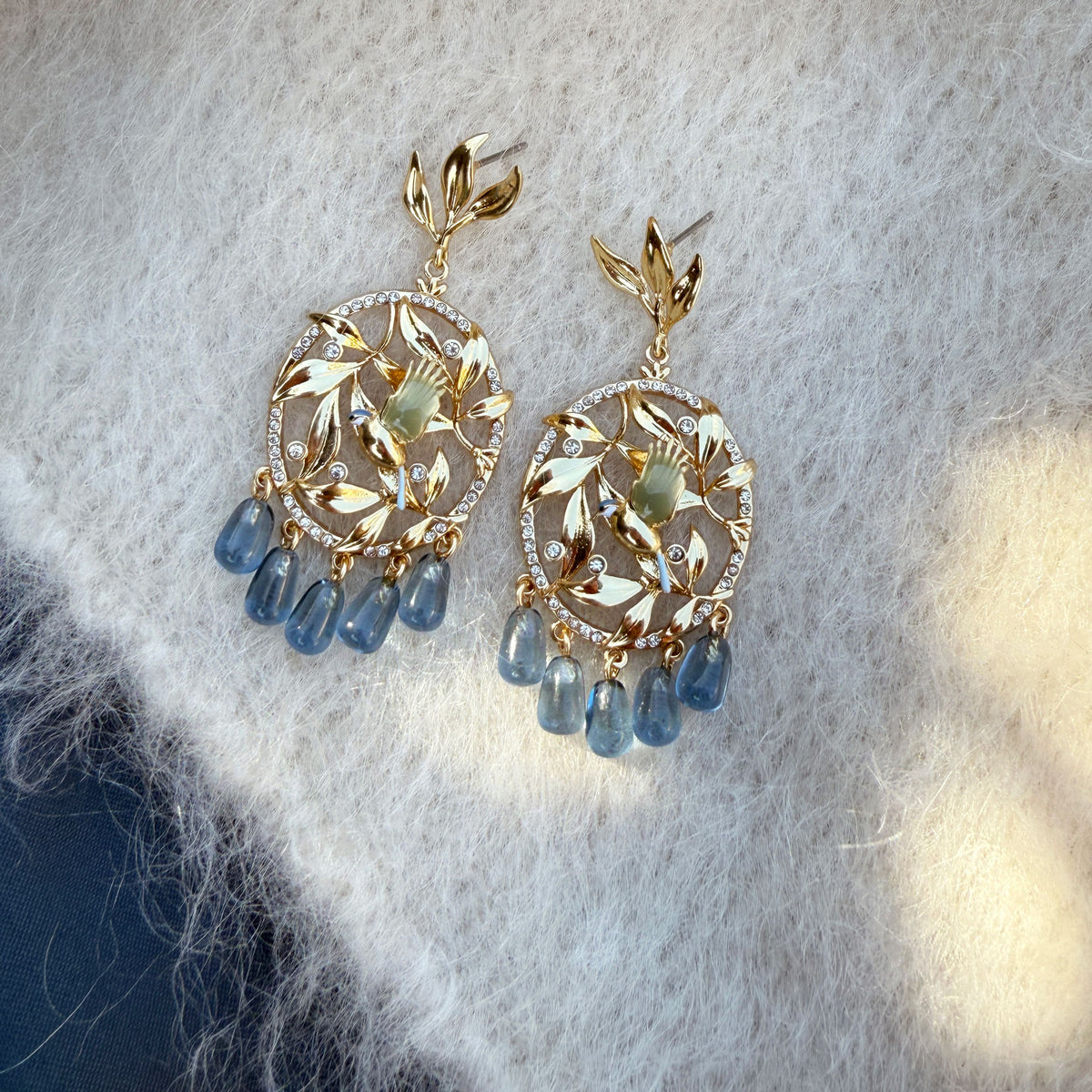 Blue Tit Earrings