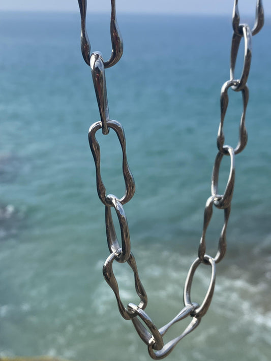 Stainless Steel Organic Chains Necklace