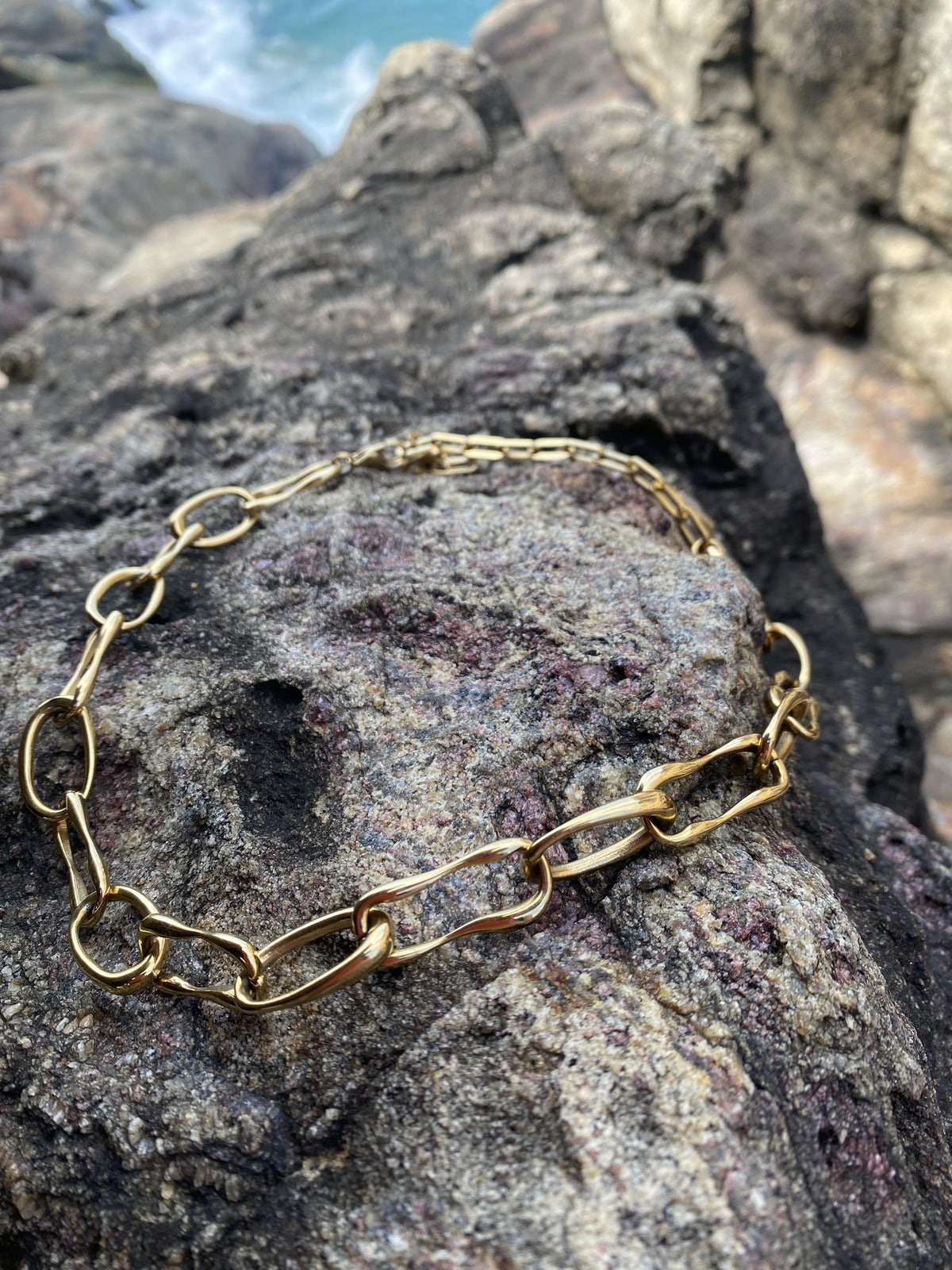 Stainless Steel Organic Chains Necklace