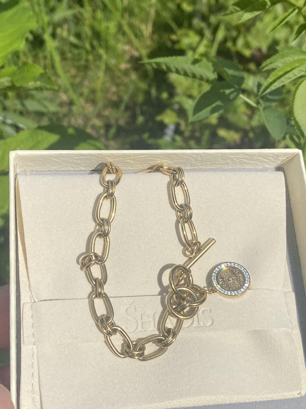 Stainless Steel Tree of Life Bracelet with Cubic Zirconia