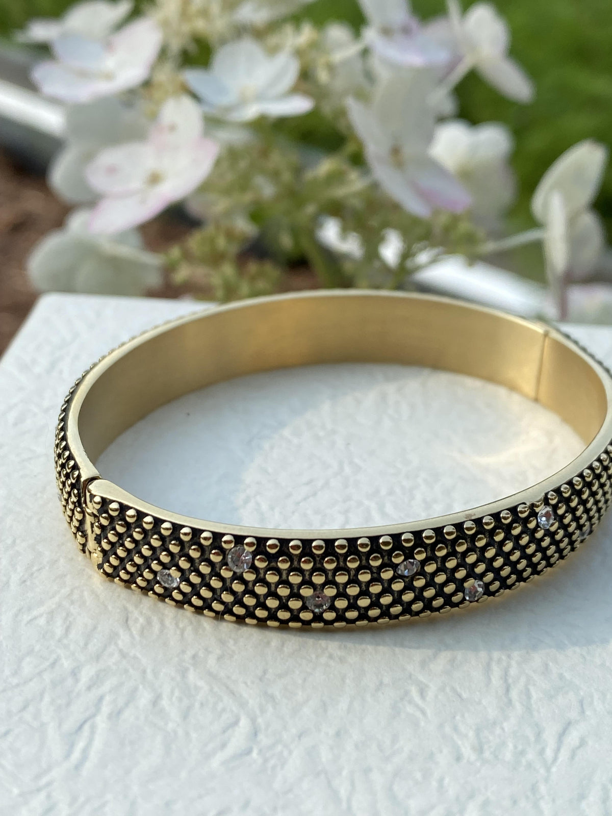 Honeycomb Statement Bracelet  Stainless Steel
