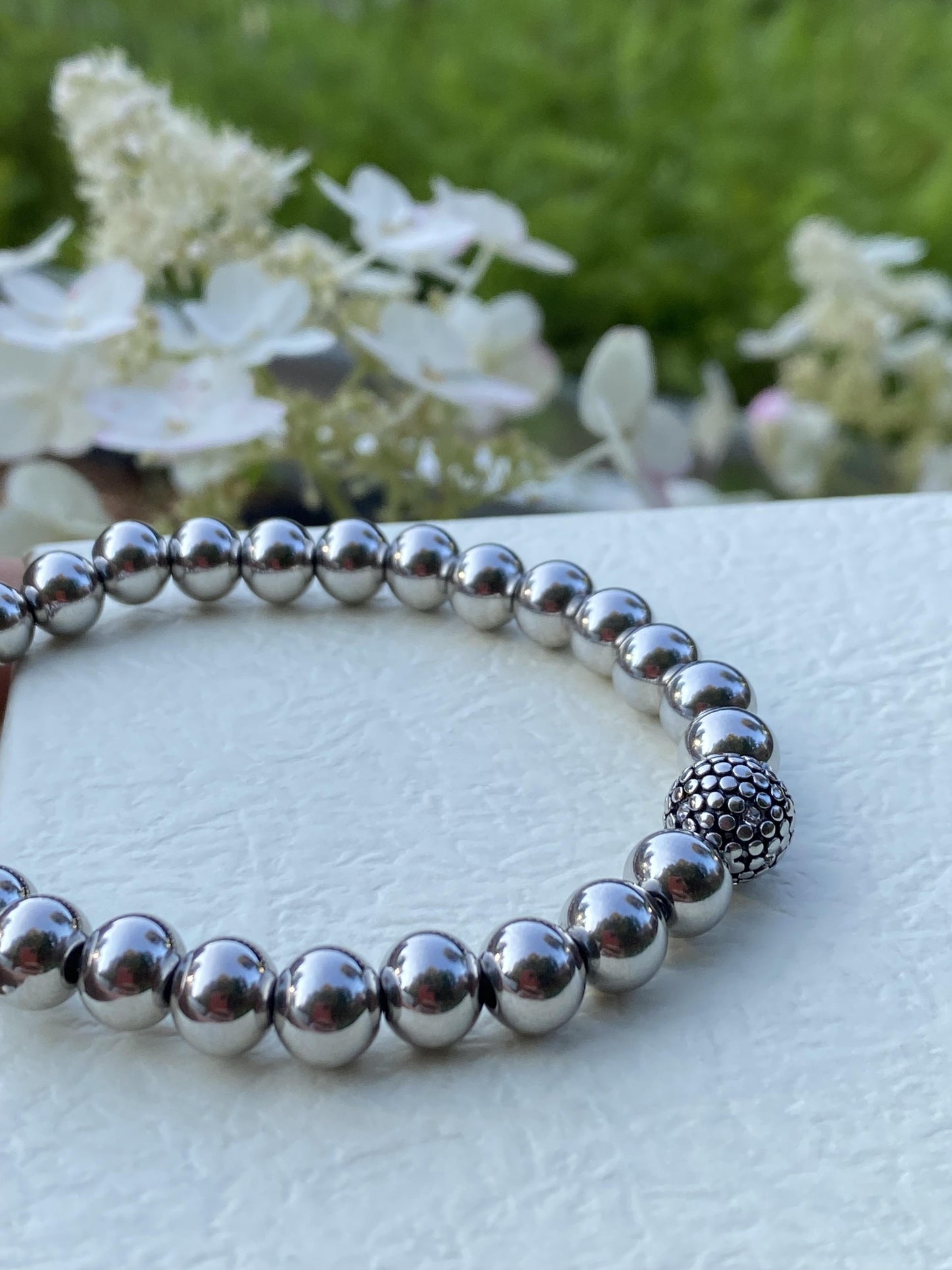 Honeycomb Statement Bracelet  Stainless Steel