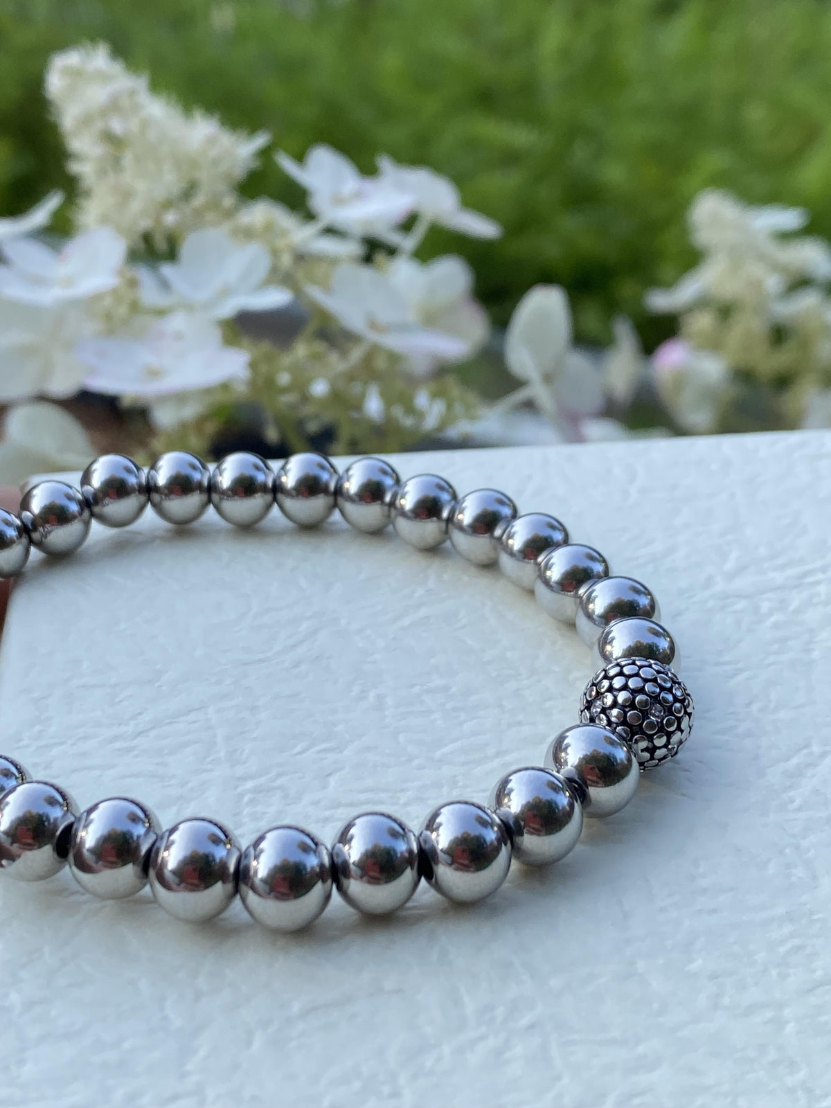 Honeycomb Statement Bracelet  Stainless Steel