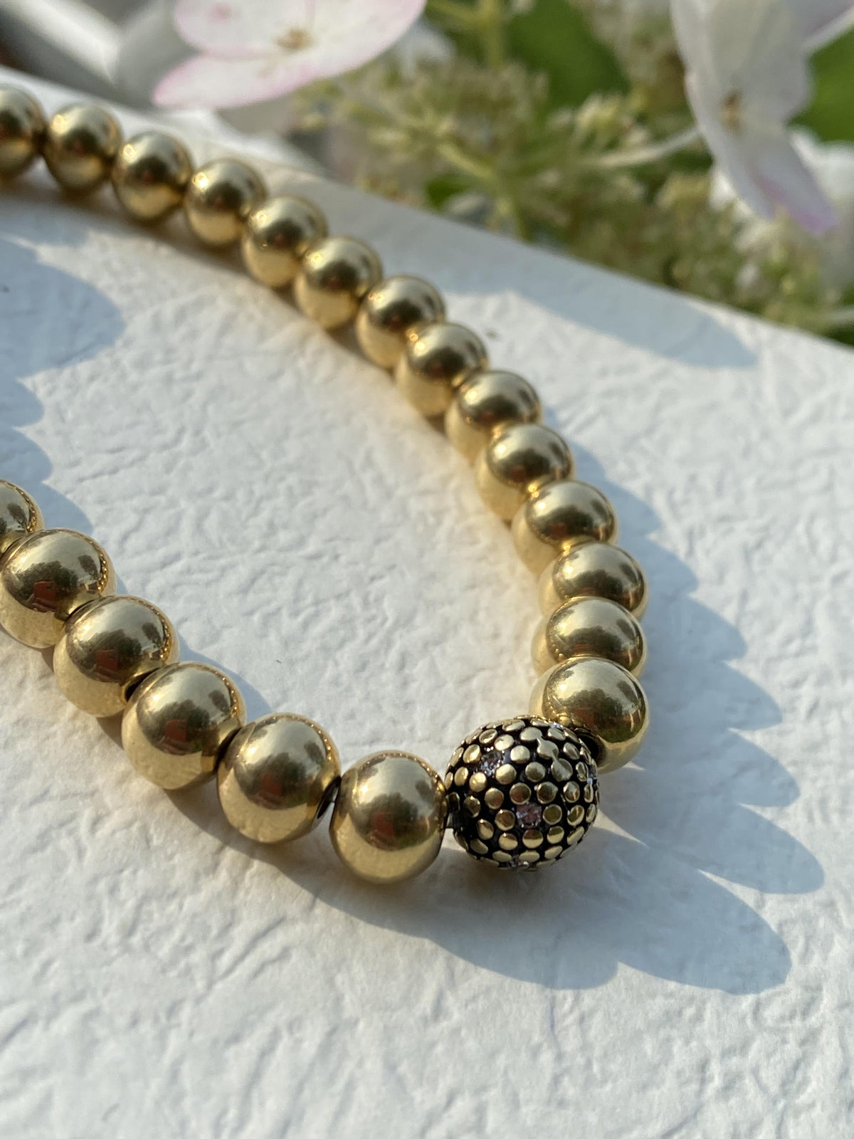 Honeycomb Statement Bracelet  Stainless Steel