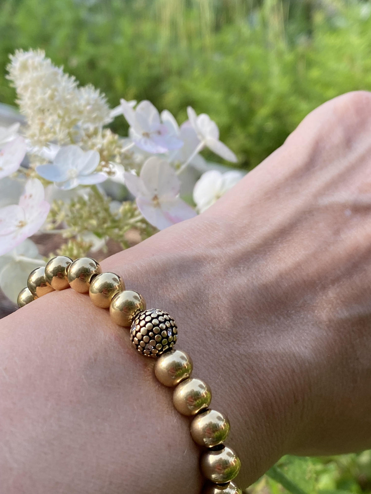 Honeycomb Statement Bracelet  Stainless Steel